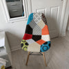 Patchwork Eiffel Halo Dining Set - 4 x Fabric Chairs & White Halo Table Modern