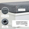 Shoe Storage Bench with Seat Cushion Hallway Cabinet Organizer with 2 Drawers Ad