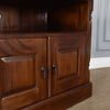 Mahogany Corner TV unit with flutted columns and Single Shelf , 2 Doors