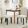 Dining Chairs Set of 2,Kitchen Chairs with Curved Backrest & Wood Legs,265 LBS