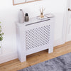 White Radiator Cover MDF Small Large Modern Wood Slat Grill Cabinet Furniture