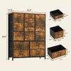 15 Drawer Storage Rack, Drawers Dressers with Wood Tabletop, Metal Frame Room