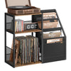 Record Player Stand 3 Tier Side Table Vinyl Record Storage up to 140 Albums End