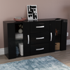 LED Sideboard 2 Door 3 Drawer Buffet Storage Cabinet Cupboard TV Unit High Gloss