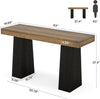 63-Inch Farmhouse Bar Table, Wood Counter Height Table for Kitchen Pub,Brown