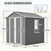 Garden Shed With Window Doors Outdoor Steel Apex Roof Tool Foundation