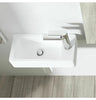 Small Ceramic Wall Hung Hand Wash Basin Compact Bathroom Cloakroom Sink White