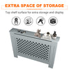 Grey Radiator Cover Grill Shelf Cabinet MDF Wood Modern Traditional Furniture