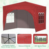 Pop Up Gazebo 3X3M Awning Canopy Party Tent Marquee 4 Sides Garden Outdoor Red