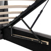 Ottoman Storage Gas Lift Bed Frame Upholstered Bed with LED 5 ft King Size Bed
