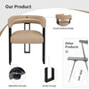 Ergonomic Dining Chairs Set of 2/4/6 with Curved Backrest, Lamb Fleece Fabric