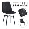 4/6X Dining Chairs Set Velvet Padded Seat Metal Legs Home Kitchen Office