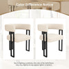 Ergonomic Dining Chairs Set of 2/4/6 with Curved Backrest, Lamb Fleece Fabric