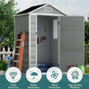 Plastic Outdoor Garden Shed Utility Tools Storage House W/ Window Ventilation UK