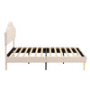 FABRIC UPHOLSTERED PLATFORM BED 4FT6 DOUBLE BED FRAME WITH HEADBOARD IN VELVET