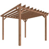 3x3m Wooden Pergola Gazebo Grape Trellis Columns Outdoor Shelter Garden Oasis