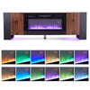 70inch TV Stand Cabinet with 36" Electric Fireplace & 12 LED Lights Furniture UK