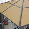 3 x 3.6m Hardtop Gazebo Canopy w/ Aluminium Frame Netting & Curtains