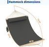 Hammocks 12 FT Double Quilted Fabric Hammock with Spreader Bar Pillow 2 Person