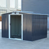 6 X 8FT Anthracite Steel Sheds Foundation Base Outdoor Garden Storage Shed House