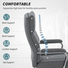 Linen Fabric Office Desk Chair with Rocking Function, Charcoal Grey