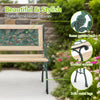 Garden Bench Outdoor Wooden 3 Seater Rose Lattice Cast Iron Legs Patio Park Seat