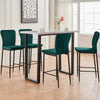 Set of 2/4/6 Bar Stools Velvet Breakfast Bar Chairs Kitchen Office Restaurant
