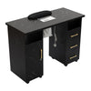 Rolling Table Nail Workstation Drawer Vacuum Marbling Texture Cabinet