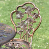 Cast Aluminium "Blossom" Bronze Two Seater Bistro Set