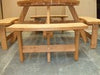 Round Picnic Table Bench, Seats 8, Patio Garden set, Strong and Sturdy