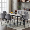 4/6X Dining Chairs Set Velvet Padded Seat Metal Legs Home Kitchen Office