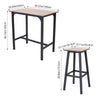 Industrial Bar Table Set with 4 Stools Rustic Brown Counter Height Dining Table