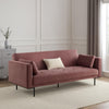 Dusk Hudson Dusky Pink Matte Velvet Click Clack Sofa Bed RRP £699