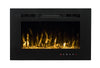 2026 TRUFLAME™ 26 INCH WIDE LED FLAMES BLACK GLASS WALL MOUNTED ELECTRIC FIRE