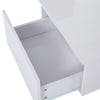 High Gloss White Coffee Table With Storage 2 Drawer RGB LED Wooden Living Room