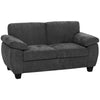 2 Seater Sofa, Chenille Sofa with Spring Cushions, Wide Armrests