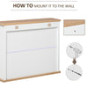 Bathroom Mirror Cabinet Wall Mounted Storage Cupboard W/ Double Door