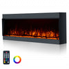 NEW BORDERLESS GLASS 50 60 71 80 Inch UHD MEDIA WALL Panoramic Electric Fire2025