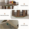 80CM Round Dining Table for 2-4 Farmhouse Wooden Kitchen Table for Dining Room