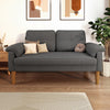 2-Seater Sofa Small Fabric Couch Armrest Side Pocket Modern Living Room