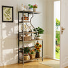 5 Tier Bookshelf Vintage Industrial Bookcase Display Rack Ladder Storage Shelf