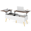 Lift Top Coffee Table Modern Center Table w/Storage Compartments-Walnut