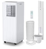 9000 BTU Portable Air Conditioner 4-in-1 Mobile AC Unit Fan Dehumidifier White