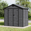 Plastic Sheds Outdoor Garden Shed 8x4FT Wood Grain Utility Tool Storage House