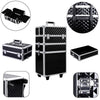 3 in 1 Makeup Trolley Case Beauty Vanity Case Box Hairdressing Trolley on Wheels