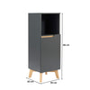 Bathroom Floor Cabinet Grey 3 Storage Shelves Vanity Organiser Furniture