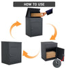 Lockable Metal Parcel Delivery Secure Dropbox Outdoor Storage Letter Post Box