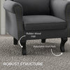 Wingback Armchair, Chesterfield-style Accent Chair, Dark Grey