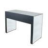 Elegant Mirrored Console Table with 2 Drawers Grey Vintage Glam Dressing Desk