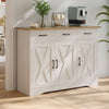 Sideboard Cabinet with Drawers Storage Buffet Cupboard 3 Door 3 Drawer White
